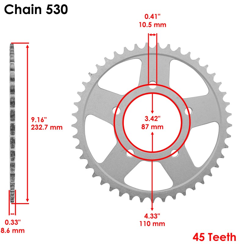 Suzuki Drive Chain & Sprockets Kit for Suzuki GSX750F Katana