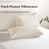 Guchuang Bedding Beige Chic Pinch Pleated Double Size Duvet Cover
