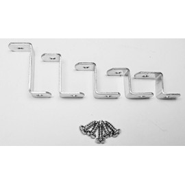 Offset Canvas Clips for Picture Framing Assorted Large Sizes, 10 Each 1/2", 5/8", 3/4", 1", 1-1/4", 10 Pieces Each Size Packed with 100 Screws