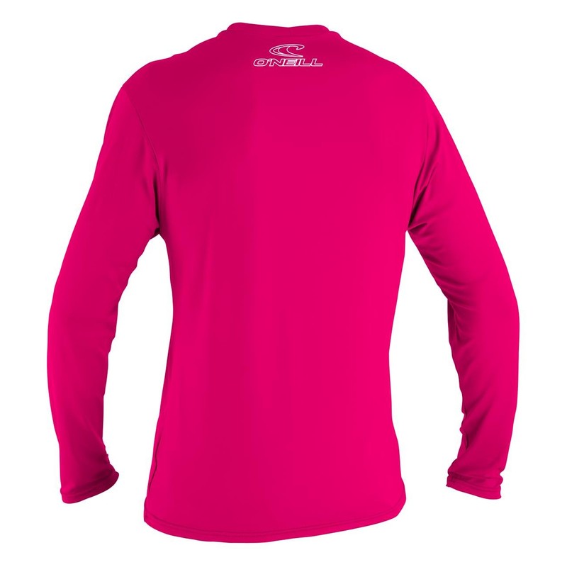 O'Neill Youth Basic Skins Long Sleeve Rash Vest - Watermelon,