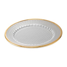 Aoyama Glass Round Plate Plate Approx. 7.1 inches (18 cm), Kagyu Tenkin Made in Japan AMG-KM-K9G