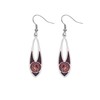Rennie Mackintosh Inspired Rose, 36mm Teardrop Hook Earrings
