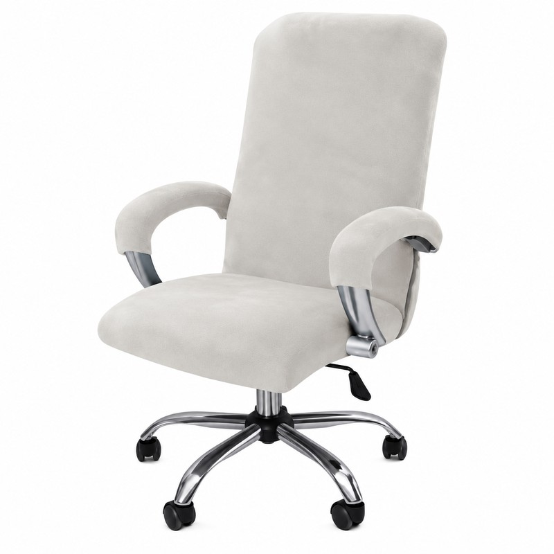 Velvet Stretch Office Chair Cover Set for Chair Protection –