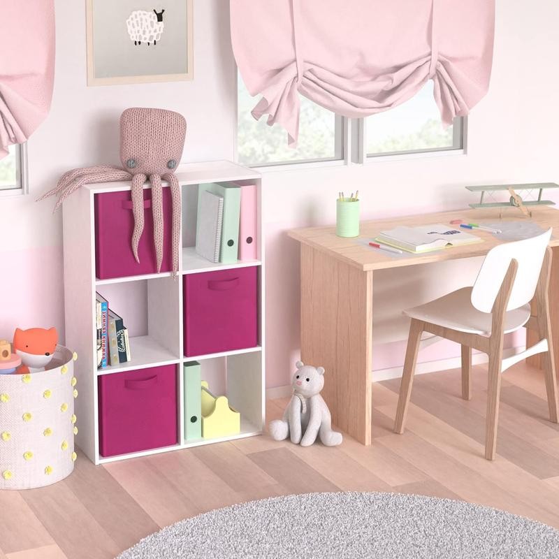 Decorative Home Stackable 6 Cube Cubeicals Organizer Storage Bookcase, with