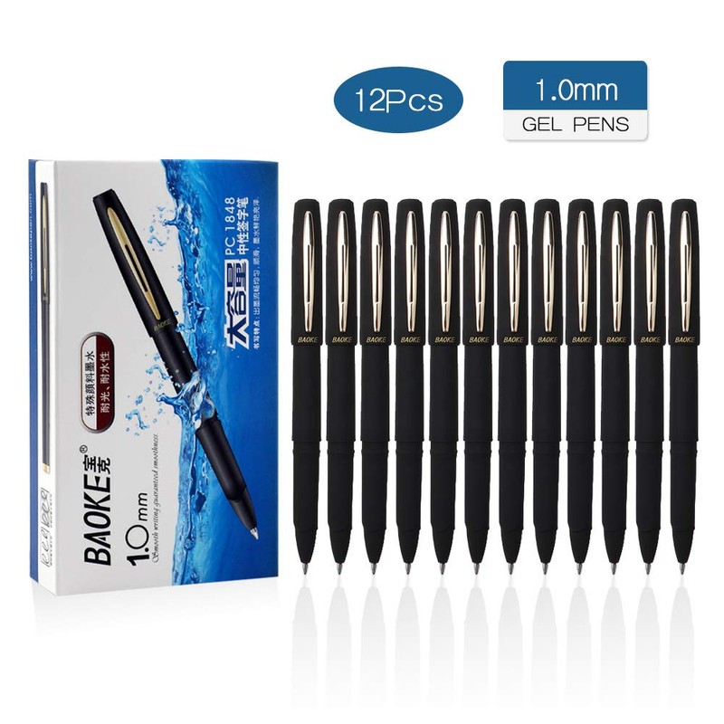 BaoKe Gel Ink Pens Rollerball Pens 1.0mm Medium Line, Box