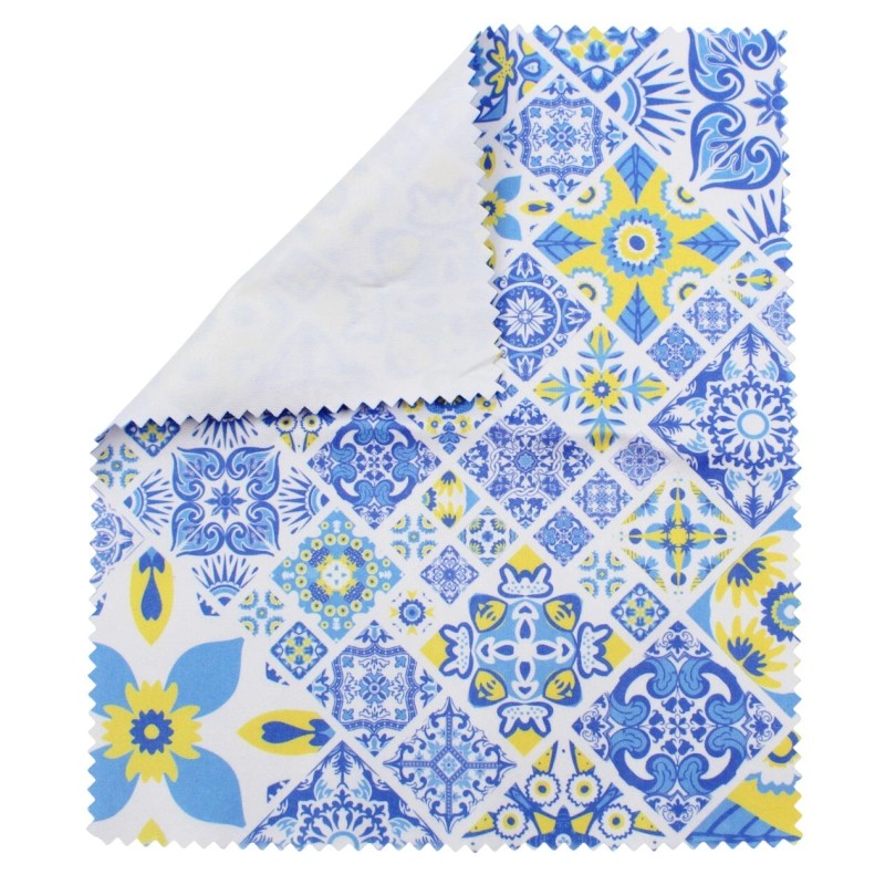 Artypereiras Portuguese Tile Azulejo Pattern Eyeglass Case - Vibrant Design