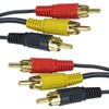 Triple 3 x RCA Phono Plug to Plug Audio Video TV Cable SHORT 50cm 0.5m