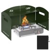 Camping Stove Windscreen 4 Plates Steel Camp Stove Windscreen Folding