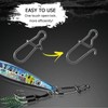 AMYSPORTS High Strength Fishing Snap Clip Duo Lock Snap Swivel