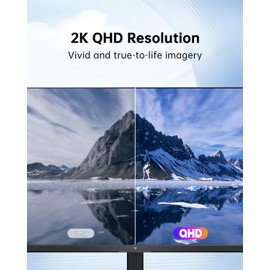 KTC 27 Inch Computer Monitor - QHD (2560 x 1440) Display, Up to 120Hz Monitor, IPS Panel, 123% sRGB, HDMI 2.0 x 2 & DP 1.4 x1, Adaptive Sync, Eye-Friendly Screen PC Monitors for Work Gaming, H27D9