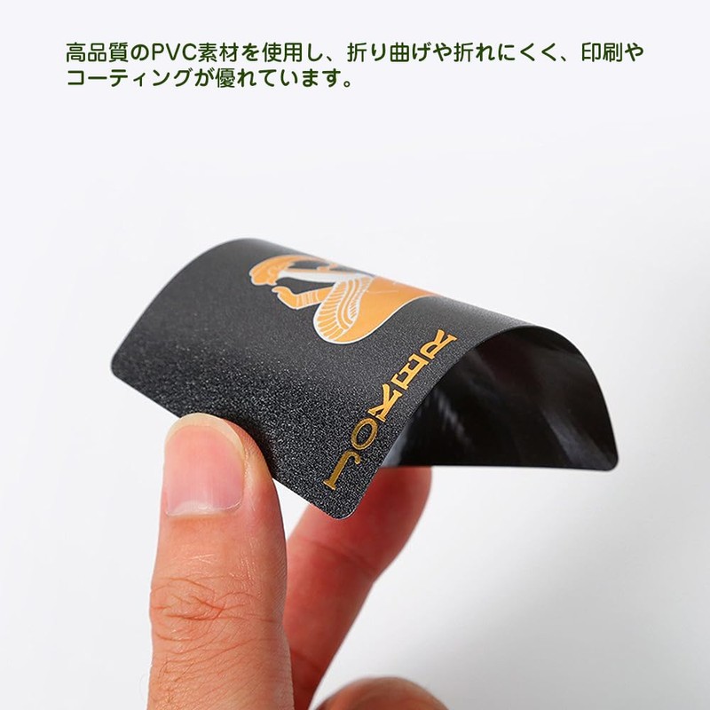QUANTALY 54 Pcs Plastic Magic Playing Cards Black Gold Waterproof