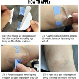 LiangMai 40 St1ck Freestyle Libre 3 Pflaster Wasserfest, Sport Pflaster f1r Freestyle Libre 3 Sensor, selbstklebend 14 Tage Klebekraft Fixierband ohne Kleber in der Mitte, atmungsaktiv