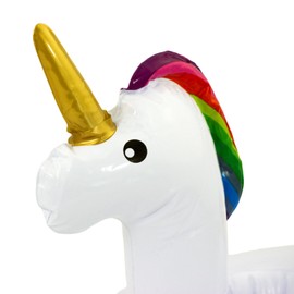 Oblique Unique® Inflatable Drink Holder Drink Holder Flamingo Unicorn Donut Football Palm Tree – Choice of Cup Holder Mini Pool Toy (Unicorn)