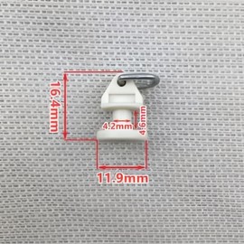 DWUENT Curtain Hooks,metal curtain hooks,curtain hooks metal, 50 White Ceiling Track Gliders Effortless Gliding Shower Plastic Rod Sliders for Window Door Ceiling