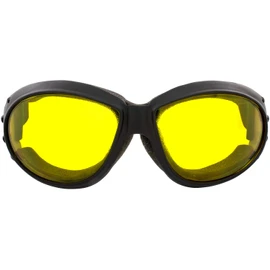 Global Vision Eliminator Dirt Bike Padded Motorcycle Riding Goggles for Men and Women (Black Frame/Smoke Lens) (Black Frame/Yellow Lens)