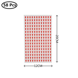 1Package Red Arrow Stickers Removable Stickers Dot Map Label Stickers for Repair Shop, Factory, Office and Home Use