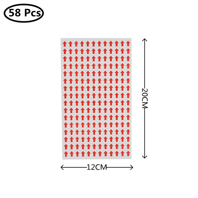 1Package Red Arrow Stickers Removable Stickers Dot Map Label Stickers