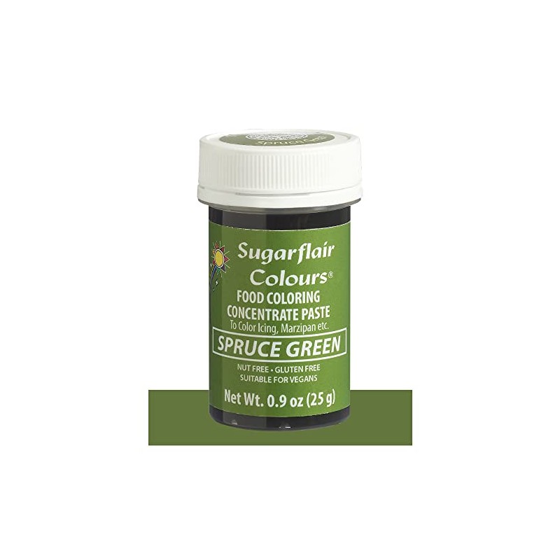 Sugarflair Food Coloring Concentrate Paste, 25 Grams Spruce Green