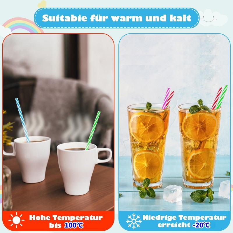 50pcs Reusable Plastic Straws,Drinking Plastic with Cleaning Brush,Dishwasher Safe,Reusable Hard