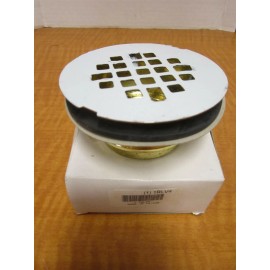 INTERCON INDUSTRIES Threaded Brass SS Grid Shower Drain, 2-1/2" Pipe, NEW