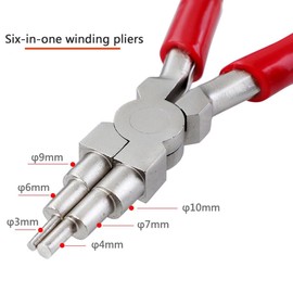 Hopbucan 3 Pieces of Jewelry Pliers Steel Six-Segment Hand Winding Modeling Pliers Mini Jewelry Flat Nose Pliers