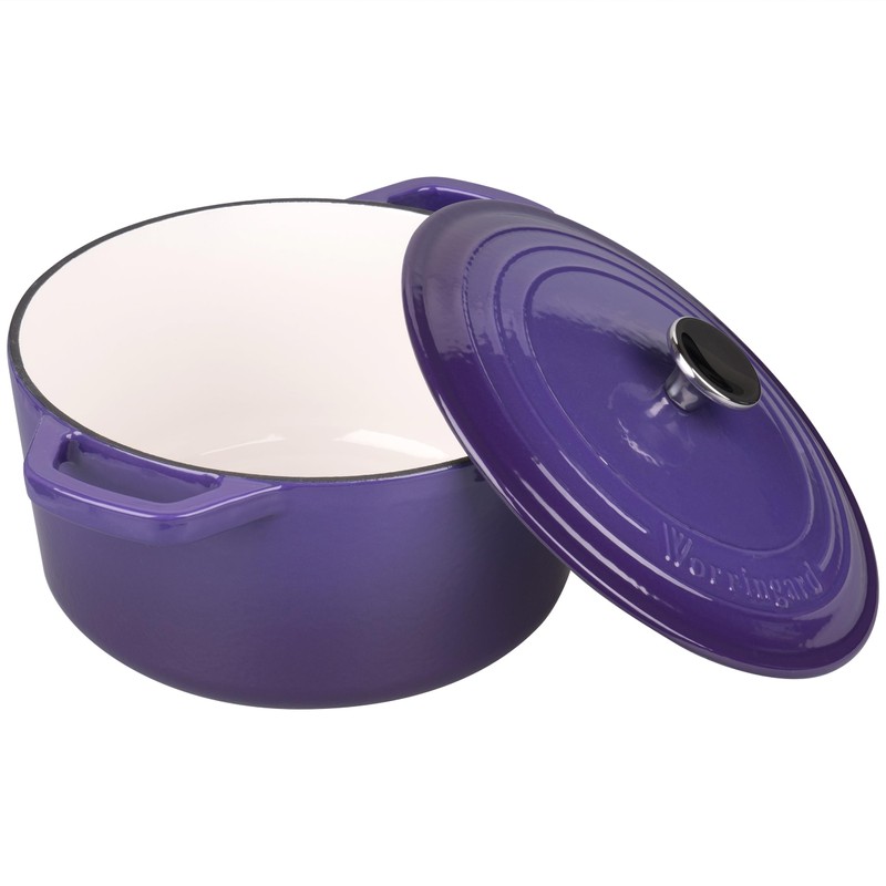 VORRINGARD Enameled Cast Iron Dutch Oven Pot with Lid, for