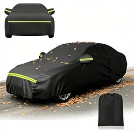 Funda Impermeable para Coche, Funda Universal para Exteriores, con Bandas Reflectantes y Cuerdas Resistentes Al Viento, a Prueba de Polvo, Protección Solar, Protección Uv y Resistente a Los Arañazos