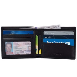 Premium Mens Leather Wallet with 1 ID Windows by Vonxury,RFID Leather Wallet