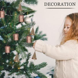 DIYANA IMPEX Vintage Indian Tin Bells Rustic Chime Vintage Jingle Bell Cow Bells Christmas Tree Crafts Decoration