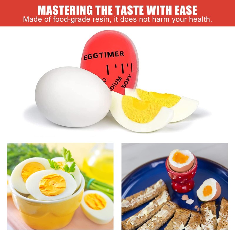 2Pcs Egg Timer,Colour Changing Boiled Egg Timer,Color Changing Indicator Soft