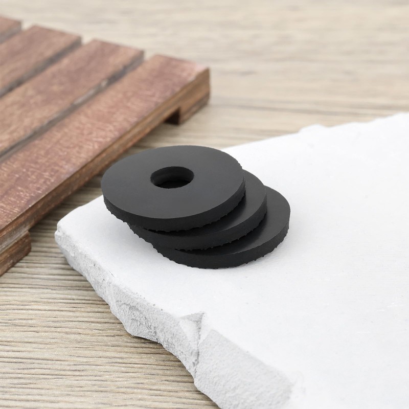 EMSea 100pcs M8 Rubber Washers Rubber Flat Washers Round Sealing