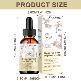 2 Bottles Cyperus Rotundus Oil, 60 ml Natural Vegetable Hair Removal Oil, Cyperus Essential Oils for Hair Removal, Slows Body Hair Growth for Skin Care, for Most Skin Types