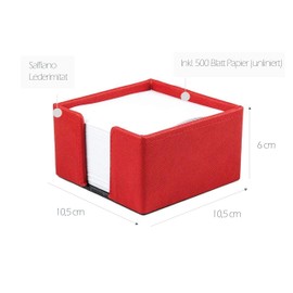 Saffiano Memo Box Imitation Leather Red