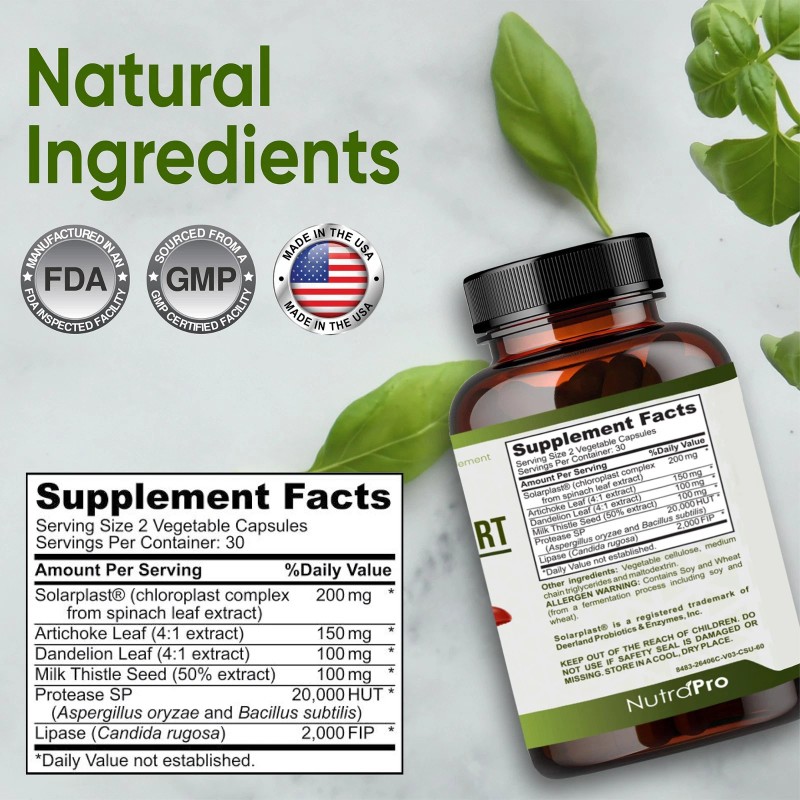 NutraPro Liver Health Formula and Gallbladder Support-Liver Cleanse Detox &