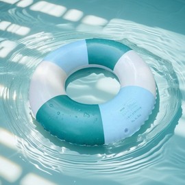 Retro Style Thick Round Inflatable Swim Tube for Kids & Toddlers - Factory Direct Striped Orange Stripe Ring +60 3ea