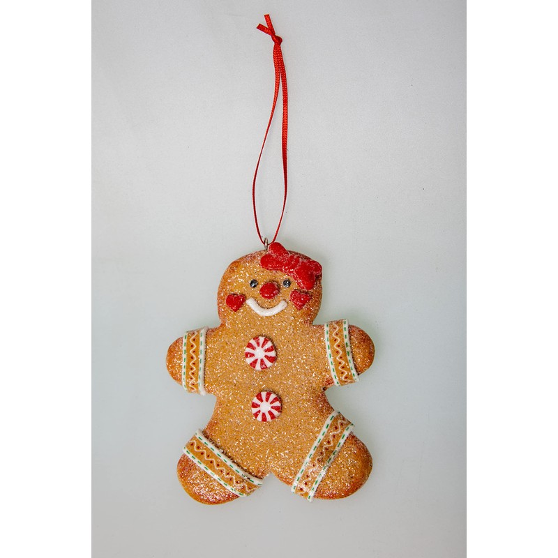 SHATCHI Christmas Tree Hanging Decorations Traditional Gingerbread Cookie Couple Man