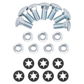 ATRACYPART Gas Tank Skid Plate Bolts Compatible with Jeep Wrangler TJ 1997-2006 (Include Bolts & Flange Nuts & Pushnut Bolt Retainers)