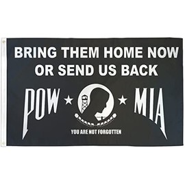 Ant Enterprises Pow Mia Flag 3x5ft Military Service Flag P.O.W. - M.I.A. POW-MIA Bring Them Home