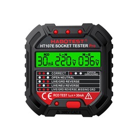 CENPEK Socket Tester Mains Outlet Tester with Voltage Display 90-250V Power Socket Automatic Electric Circuit Polarity Voltage Detector