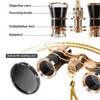 Luxury 3X25 Opera Glasses Binoculars with Adjustable Handle,Chain&Real Magnifying Glass,Optical