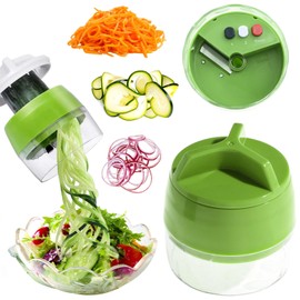 Lithyc Zucchini Pasta Spiral Cutter, Vegetable Spiral Cutter, 4 in 1 Vegetable Cutter, Vegetable Cutter, Kitchen Tool, Vegetable Cutter for Carrots, Fruit, Cucumbers, Potatoes, Pumpkins, Pasta