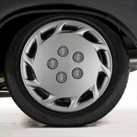Upgrade Your Auto Set of Four 14" Silver Hubcap Wheel Covers for Toyota Camry 1997-1999 (Push-on)
