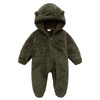 YMYDYFC Baby Fleece Hooded Romper Winter Outwear Jumpsuit Snowsuit Bear
