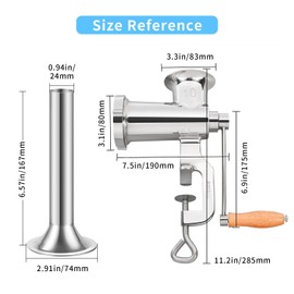 Gdrtwwh Sausage Stuffer Stuffer Tubes for Meat Grinder Attachment,#12 Sausage Stuffer Kit for Food Grinder Attachment