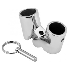 RedSnake 316 Stainless Steel Marine Grade Boat railing Pipe Connector Folding Swivel Coupling Tube Pipe Connector Boat Hardware Fitting for (22mm) 7/8inch (For (22mm)7/8inch O.D tube)