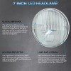 SHENKENUO 7 Inch LED GLASS Headlight Round, ORIGINAL CLASSIC LOOK