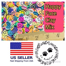 Kcbeauties 20g Happy face Polymer Clay Mix Epoxy Resin Hot Soft Sprinkles Diy Crafts Art