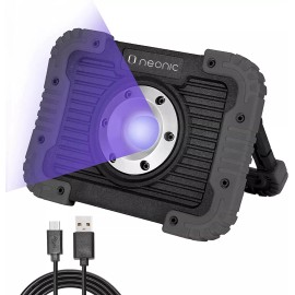 Neonic Rechargeable UV LED Black Light, Battery Operated Powered Blacklight, Cordles...