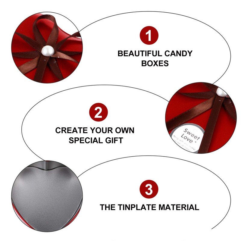 Metal Heart Tin: Heart Shaped Boxes, Candy Boxes With Bow