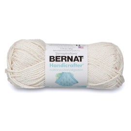 Bernat Handicrafter - Hilo de algodón blanco roto - Paquete de 6 unidades de 50 g - Algodón - 4 medianos (peinado) - 80 yardas - Tejer/ganchillo